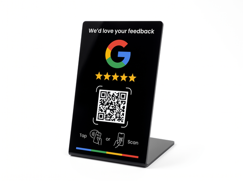 NFC + QR Standing Display — Google Reviews